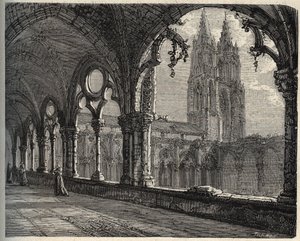 Abadía de Saint-Jean-des-Vignes - Soissons - grabado en "PATRIE - DESCRIPCIÓN PICTÓRICA DE FRANCIA EN 6 VOLÚMENES" por Lucien Huard - finales del siglo XIX de Unknown artist