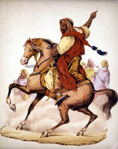 Abd El Kader (Abd El-Kader) (1807 - 1883), emir árabe de Argelia. Litografía del siglo XIX de Unknown artist
