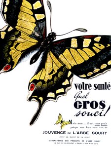 Anuncio de la bebida rejuvenecedora del abad Soury de Unknown Artist