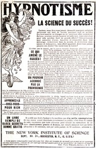 Publicidad para un libro de hipnosis - en “Le Petit Journal” de Unknown artist