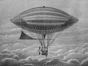 Aerostato eléctrico de los hermanos Gaston y Albert Tissandier. En 