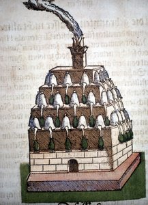 Alquimia: el Athanor Cuatro de un libro de Pietro Andrea Mattioli (Matthiole) (1500-1577). Frankfurt de Unknown artist