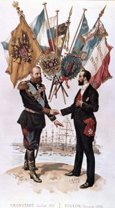 Alejandro III en la firma del acuerdo comercial franco-ruso (Kronstadt 1891 - Toulon 1893), colección Bianchetti