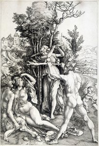 Figura alegórica de los celos - grabado del siglo XVI de Unknown artist