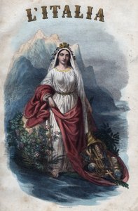 Alegoría de Italia - grabado de “Usi e Costumi di Tutti i Popoli dell