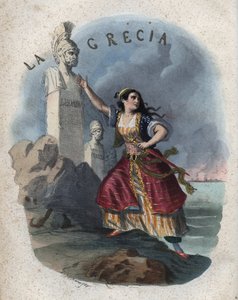 Alegoría de Grecia - grabado de “Usi e Costumi di Tutti i Popoli dell