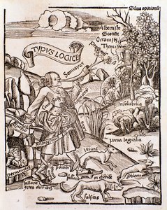 Alegoría de la lógica de Margarita philosophica de Gregor Reisch (1508) de Unknown artist