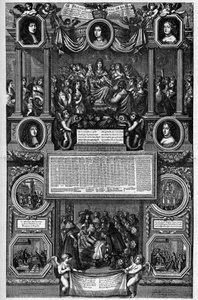 Almanaque para el año 1682 representando el nacimiento del Delfín (Luis de Francia conocido como el Gran Delfín) de Unknown artist