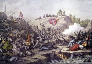 Guerra Civil Americana (1861 - 1865): Batalla de Fort Pillow, Tennessee, 12 de abril de Unknown artist