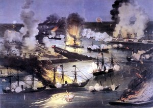 Guerra Civil Americana (1861-1865): batalla naval sobre el Mississippi de Unknown artist