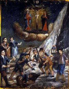 Una avalancha en las montañas de Unknown artist