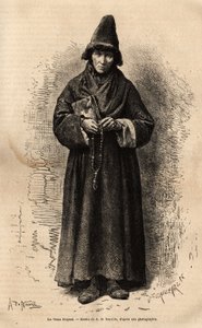 Un viejo creyente, perteneciente a la Iglesia del Pueblo Ruso (y rechazando la Iglesia Ortodoxa), representando uno de los innumerables cultos que se han desarrollado en el territorio, tomando este pretexto religioso para expresar su profundo desacuerdo po
