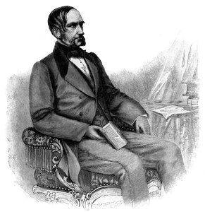 Anton von Schmerling, político austriaco - grabado - Retrato de Anton von Schmerling (1805-1893), abogado y político austriaco