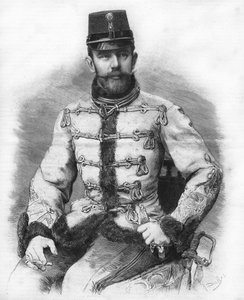 Archiduque Rodolfo de Habsburgo (1858-1889), Príncipe Heredero de Austria. Grabado de 1889