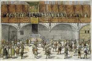 Archiduque Matías y Príncipe de Orange prestan juramento para proteger la libertad de los Países Bajos de Unknown artist