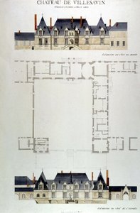 Arquitectura del Castillo de Villesavin, Tou en Sologne, Loir y Cher (41) de Unknown artist