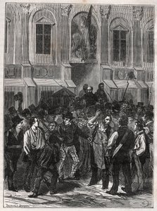 Armand Barbes, revolucionario francés (1809-1870) antes de su arresto el 12 de mayo de 1839 - Grabado de 1882 en “Histoire de dix ans: 1830-1840” Louis-Blanc (1811-1882)