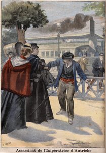 Asesinato de la Emperatriz Isabel de Austria (Sissi) por un anarquista italiano en Ginebra de Unknown artist