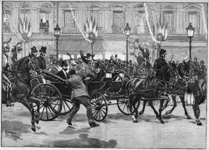 Asesinato del Presidente de la República Sadi Carnot (1837-1894), por el anarquista Caserio. 24 de junio de 1894 de Unknown artist