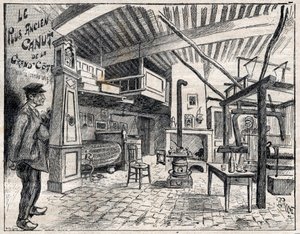 Taller de Canut en Lyon - el canut más antiguo de la Gran Côte desde 1814 grabado en "Le Progres illustré" de 1895 de Unknown artist