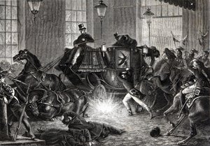 Ataque de Felice Orsini contra Napoleón III el 01/01/1858 - en L