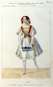 Bailarina austriaca Fanny Elssler (1810-1884) en el ballet “La gitana” 1839. Impresión del siglo XIX de Unknown artist
