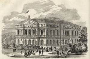Baden Baden (Baden-Baden), Alemania - El Teatro de Baden - 1867 de Unknown artist