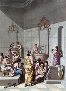 Baños públicos en Palestina - en "El traje antiguo y moderno" de Ferrario, ed. Milán de Unknown artist