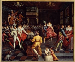 Baile en la corte de Valois Pintura anónima. Siglo XVI de Unknown artist