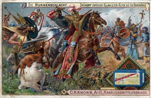 Invasiones bárbaras - Historia de Ekkehard IV de St. Gallen o Eckhard, Eckhart (980 -1057) erudito y poeta latino. Batalla de los Hunos. Una batalla singular entre Ellak y el mayor de la Heidenhohle