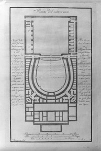 Plano del sótano del teatro de la Scala en Milán ca. 1776-1778 de Unknown artist