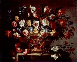 Cesta de flores de Unknown artist