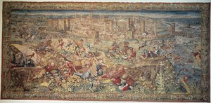 Batalla de Pavía. Tapiz. Siglo XVII. Museo de Capodimonte, Nápoles. de Unknown artist