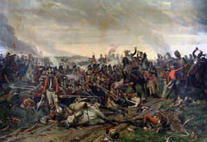 Batalla de Waterloo el 18 de junio de Unknown artist