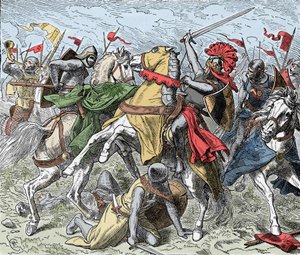 Batalla en el Elster: Rodolfo de Suabia herido de muerte