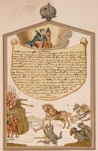 Escena de batalla con cañón en la Edad Media - exvoto Santa Bárbara de Unknown artist