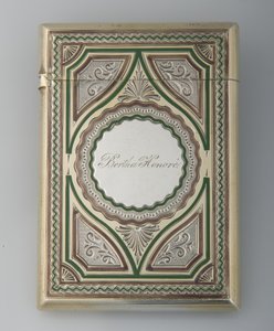Estuche de tarjetas de Bertha Palmer, ca.1865, Plata esterlina, esmalte, Fabricante desconocido