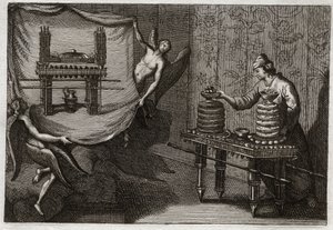 Biblia de Royaumont, Antiguo Testamento: La mesa de los panes de proposición en el Tabernáculo. Ilustración de 1811. de Unknown artist