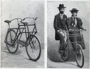 Bicicleta con dos asientos de la manufactura 
