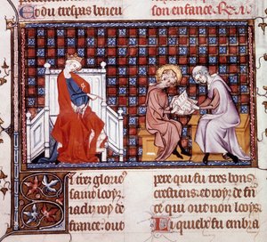 Blanca de Castilla, Reina de Francia, dirigiendo la educación de su hijo Luis IX