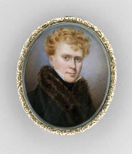 Broche con retrato de un hombre, c.1840 de Unknown artist
