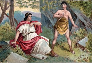 Cayo Sempronio Graco (154-122 a.C.), tribuno de la plebe, atrapado en un conflicto entre el Senado y la Plebe, ordenó a su esclavo que lo matara