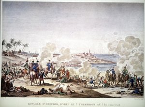 Campaña de Egipto (1798-1801), Napoleón en Egipto: Batalla de Aboukir, 25 de julio de Unknown artist