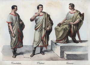 Candidatos - Orador - Censor romano - grabado de 