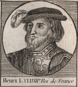 Dinastía Capeto: Retrato de Enrique I (1009-1060), Rey de los Francos de 1031 a 1060 - grabado de “Instruction sur l
