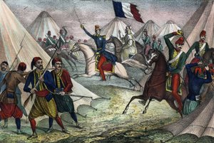 Captura de la Smalla de Abd-el-Kader en Argelia el 16 de mayo de 1843 por el Duque de Aumale. En 
