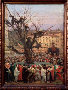Escena de carnaval en las calles de Roma Pintura anónima. Siglo XIX Roma, Museo del Folklore de Unknown artist