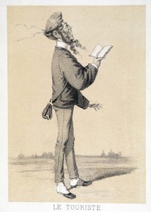 Caricatura de un turista inglés alrededor de 1866