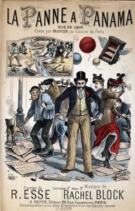 Canción de caricatura “La Panne a Panama”, vista del día creada por Monsy en el Casino de París, letras de R. Esse y música de Rachel Block de Unknown artist
