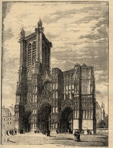 Catedral de Saint-Pierre-et-Saint-Paul de Troyes - Champagne-Ardennes - grabado en “PATRIE” - DESCRIPCIÓN PICTÓRICA DE FRANCIA EN 6 VOLÚMENES POR LUCIEN HUARD - finales del siglo XIX de Unknown artist